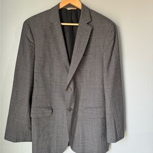 Banana Republic Charcoal Checkered Blazer